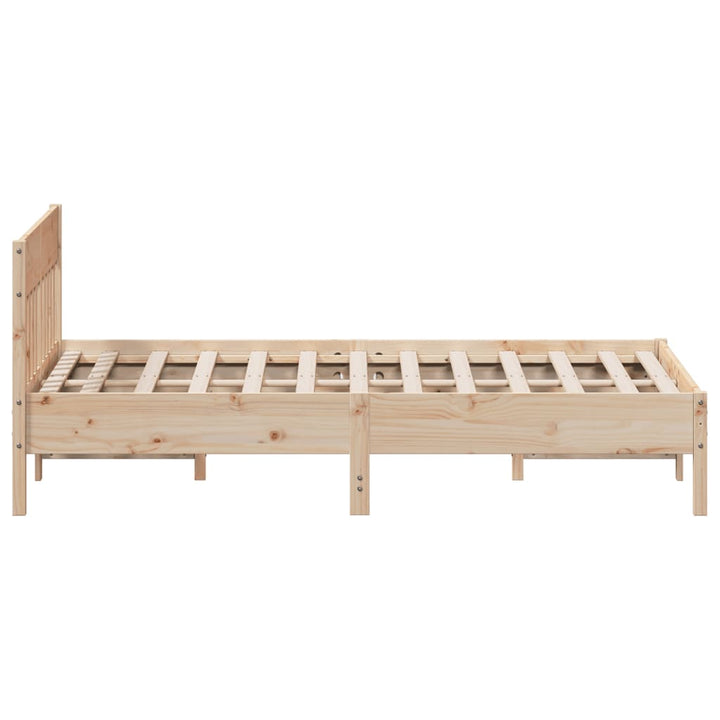 sengeramme uden madras 140x200 cm massivt fyrretræ