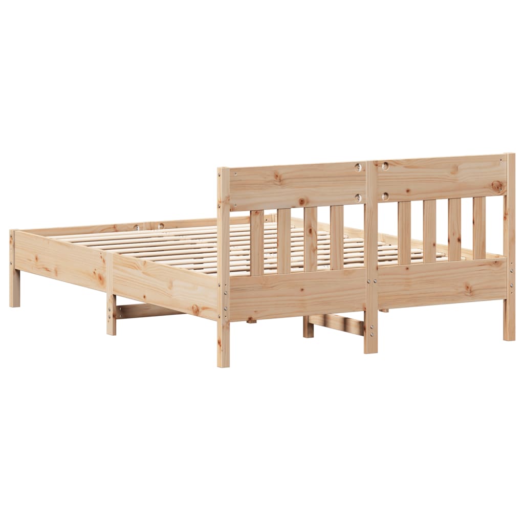sengeramme uden madras 140x200 cm massivt fyrretræ