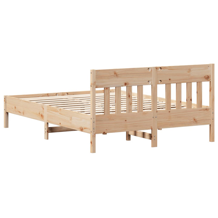 sengeramme uden madras 140x200 cm massivt fyrretræ
