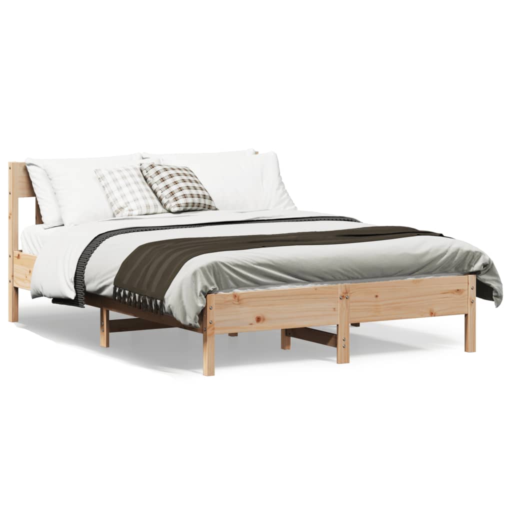 sengeramme uden madras 140x200 cm massivt fyrretræ