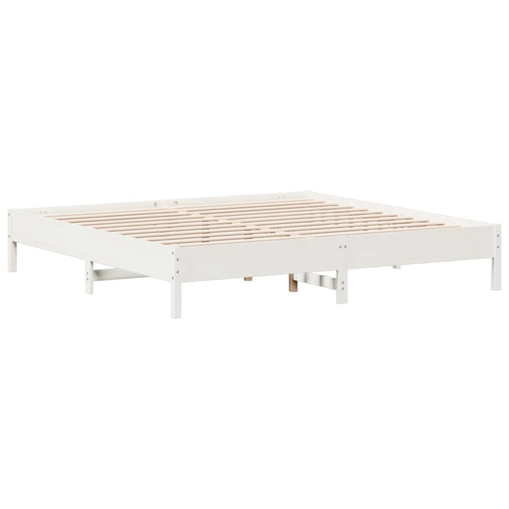 sengeramme uden madras 180x200 cm massivt fyrretræ hvid
