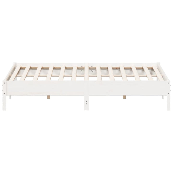 sengeramme uden madras 180x200 cm massivt fyrretræ hvid