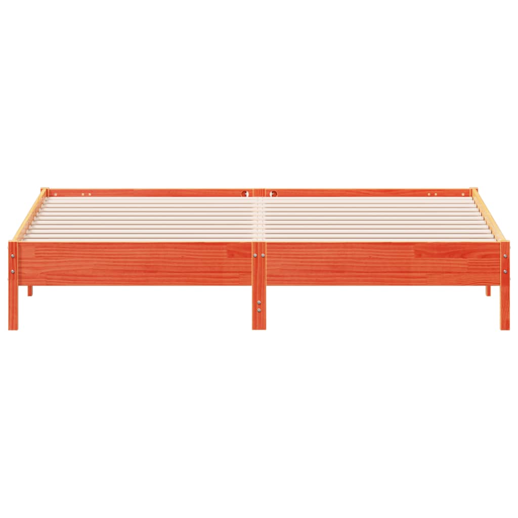 sengeramme uden madras 180x200 cm massivt fyrretræ gyldenbrun