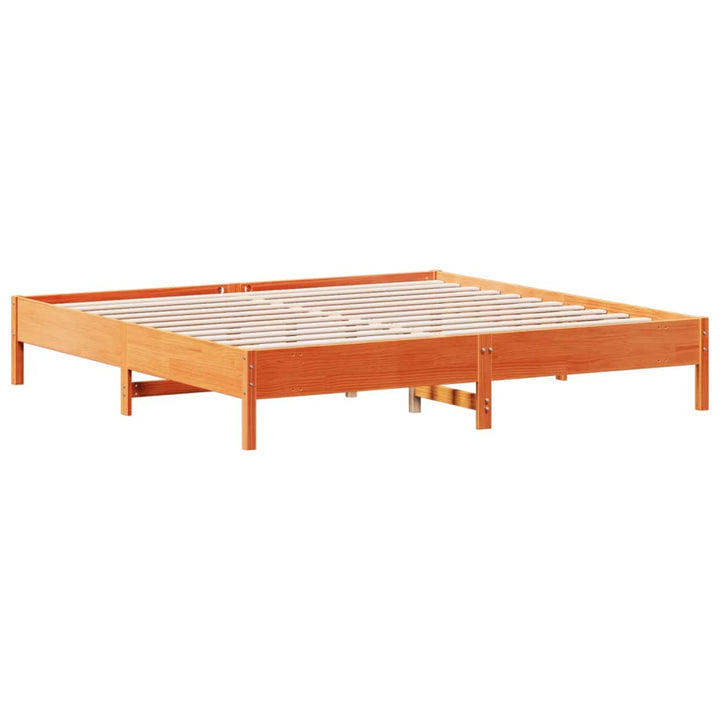 sengeramme uden madras 180x200 cm massivt fyrretræ gyldenbrun