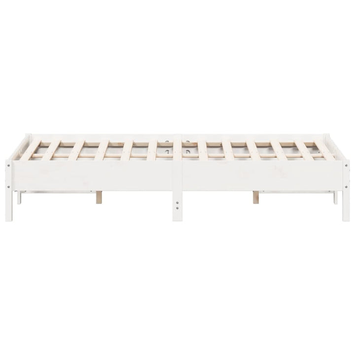sengeramme uden madras 160x200 cm massivt fyrretræ hvid