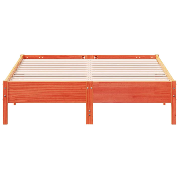sengeramme uden madras 160x200 cm massivt fyrretræ gyldenbrun