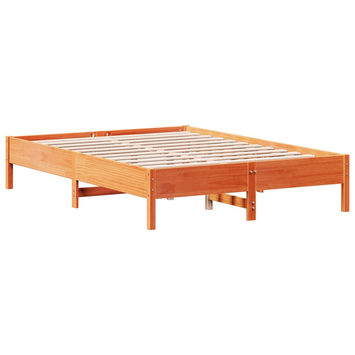 sengeramme uden madras 160x200 cm massivt fyrretræ gyldenbrun