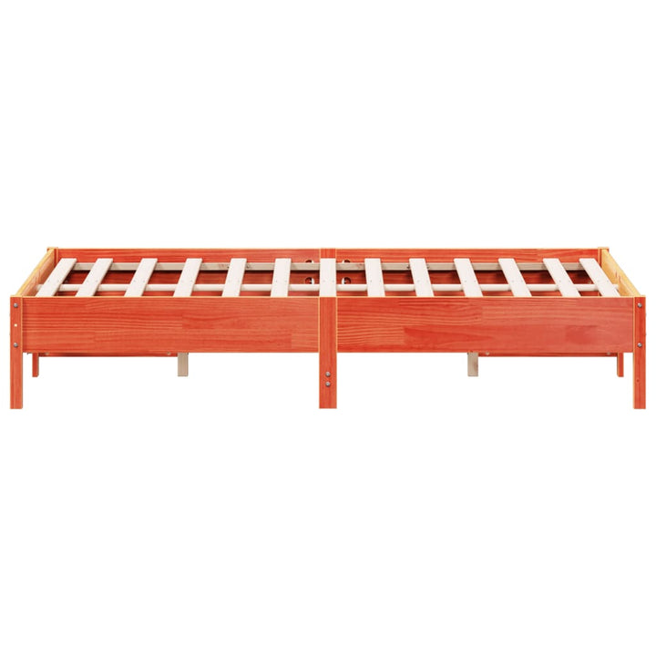 sengeramme uden madras 120x200 cm massivt fyrretræ gyldenbrun