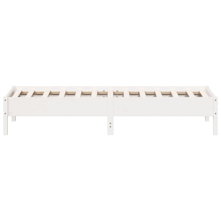 sengeramme uden madras 90x200 cm massivt fyrretræ hvid