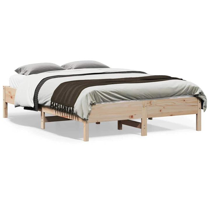 sengeramme uden madras 140x190 cm massivt fyrretræ