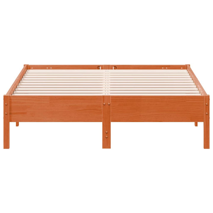 sengeramme uden madras 120x190 cm massivt fyrretræ gyldenbrun