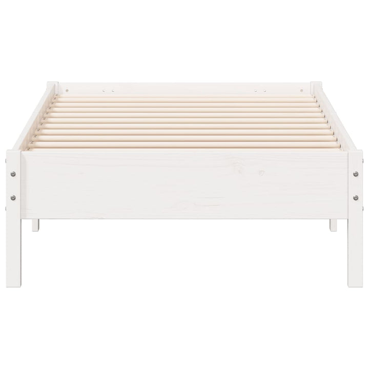 sengeramme uden madras 90x190 cm massivt fyrretræ hvid