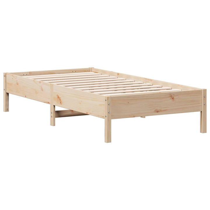 sengeramme uden madras 75x190 cm massivt fyrretræ