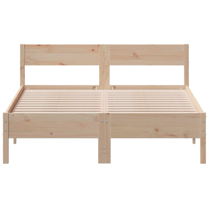 sengeramme uden madras 140x200 cm massivt fyrretræ