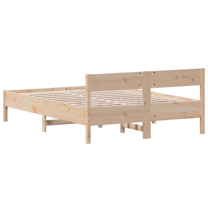 sengeramme uden madras 120x200 cm massivt fyrretræ