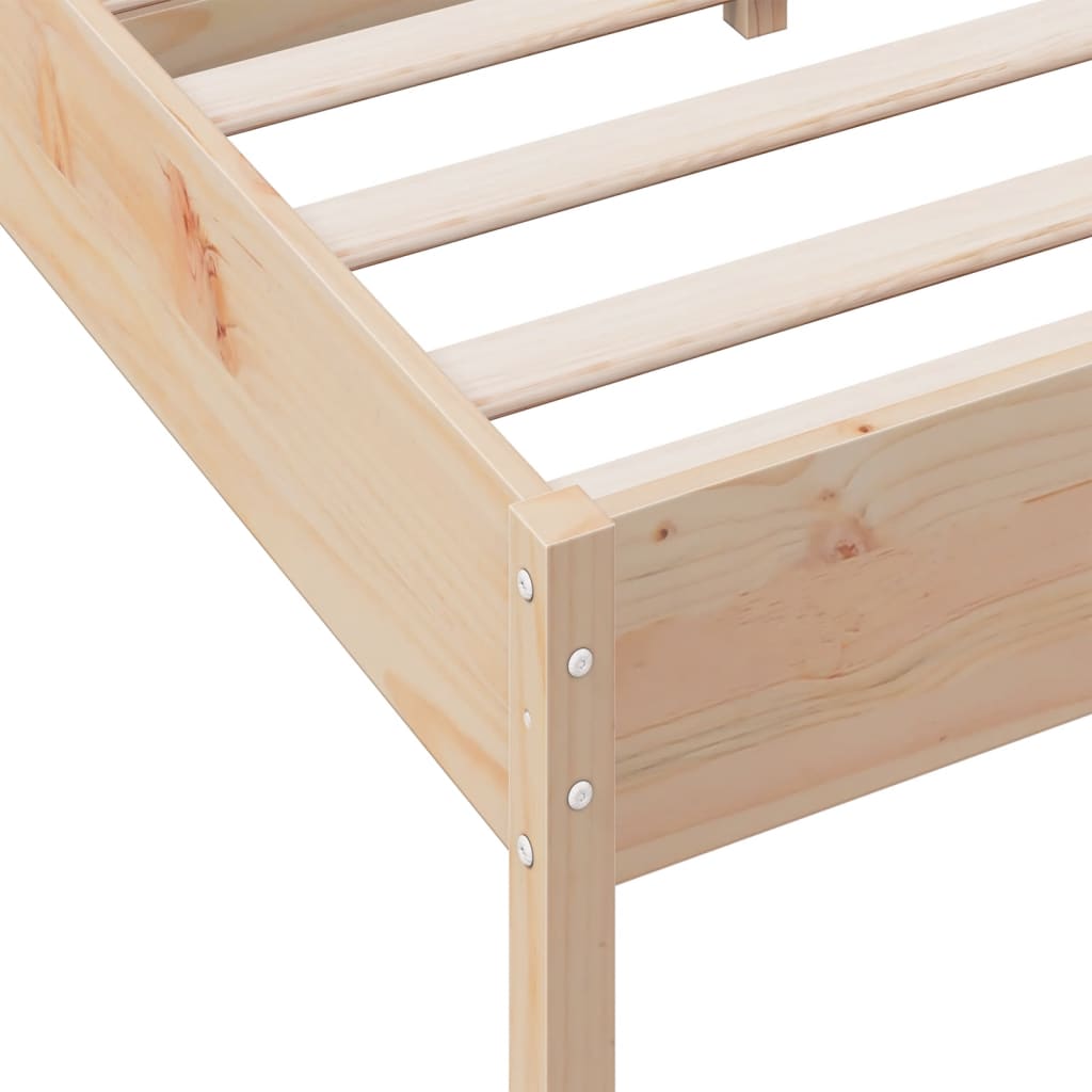 sengeramme uden madras 140x190 cm massivt fyrretræ