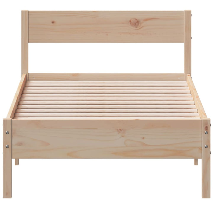 sengeramme uden madras 90x190 cm massivt fyrretræ