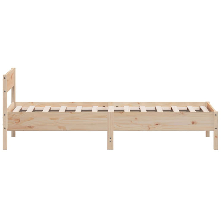 sengeramme uden madras 90x190 cm massivt fyrretræ