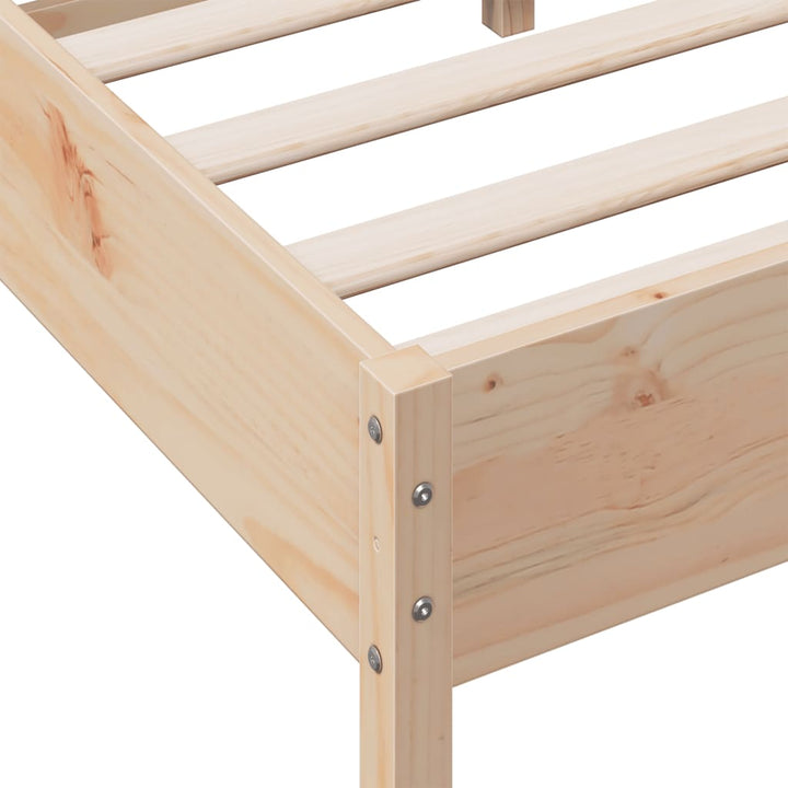 sengeramme uden madras 90x190 cm massivt fyrretræ