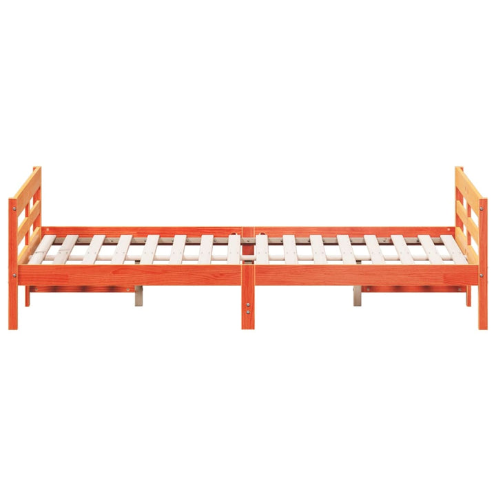 sengeramme uden madras 120x200 cm massivt fyrretræ gyldenbrun