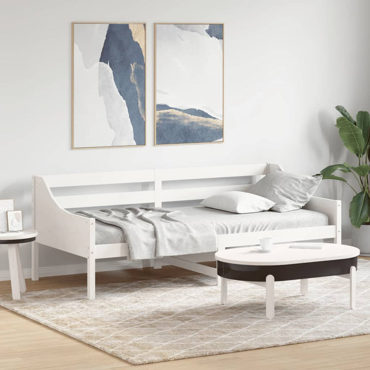 daybed uden madras 80x200 cm massivt fyrretræ hvid