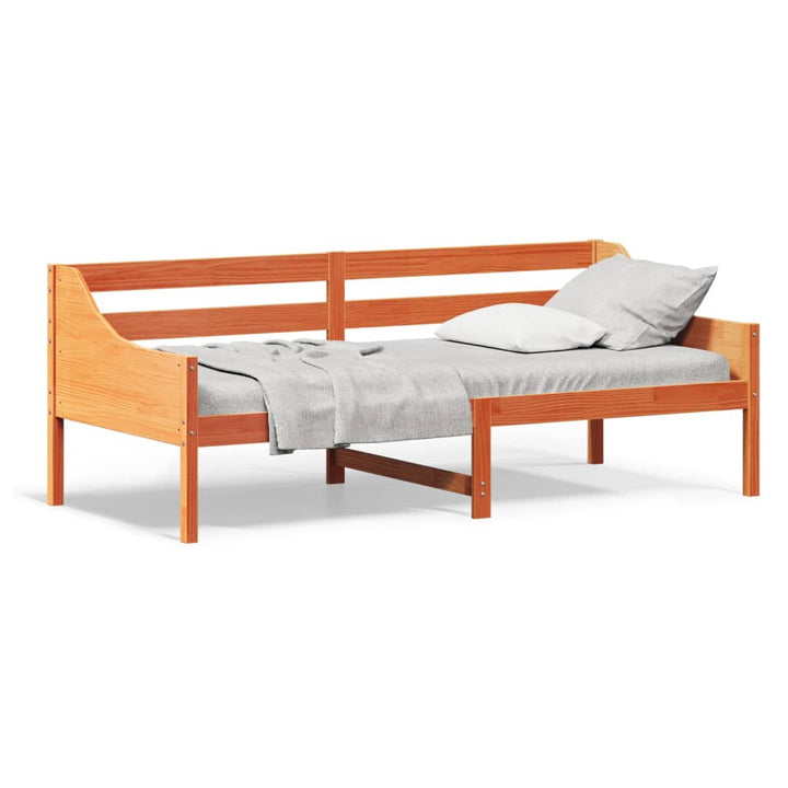 daybed uden madras 80x200 cm massivt fyrretræ gyldenbrun