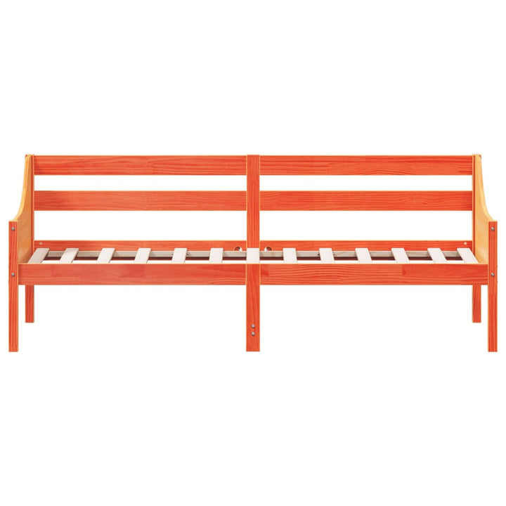 daybed uden madras 80x200 cm massivt fyrretræ gyldenbrun