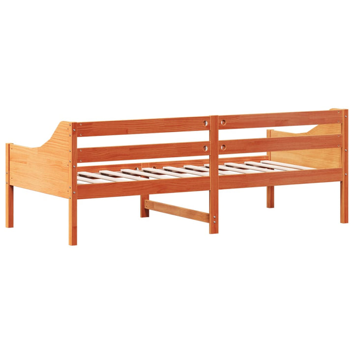daybed uden madras 80x200 cm massivt fyrretræ gyldenbrun