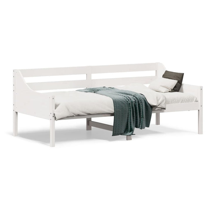 daybed uden madras 90x190 cm massivt fyrretræ hvid