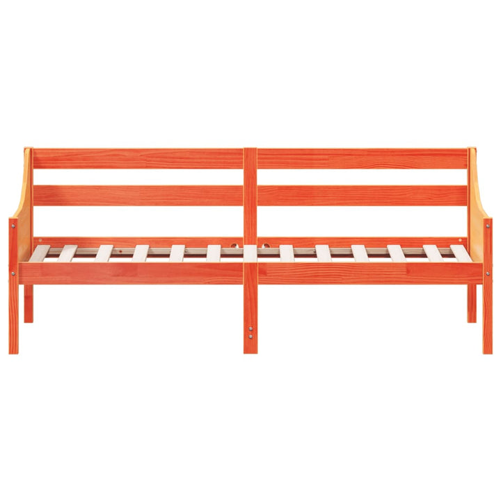 daybed uden madras 90x190 cm massivt fyrretræ gyldenbrun