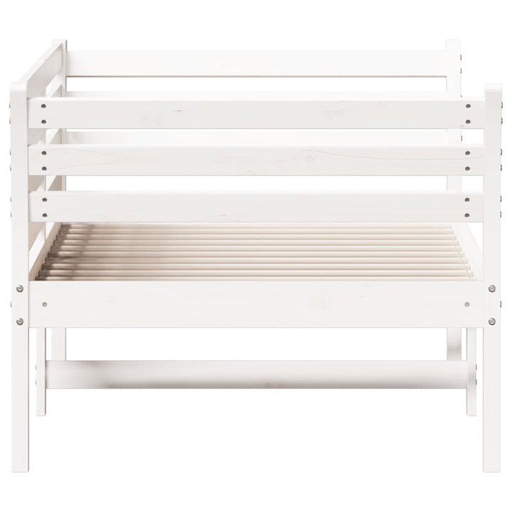 daybed uden madras 80x200 cm massivt fyrretræ hvid