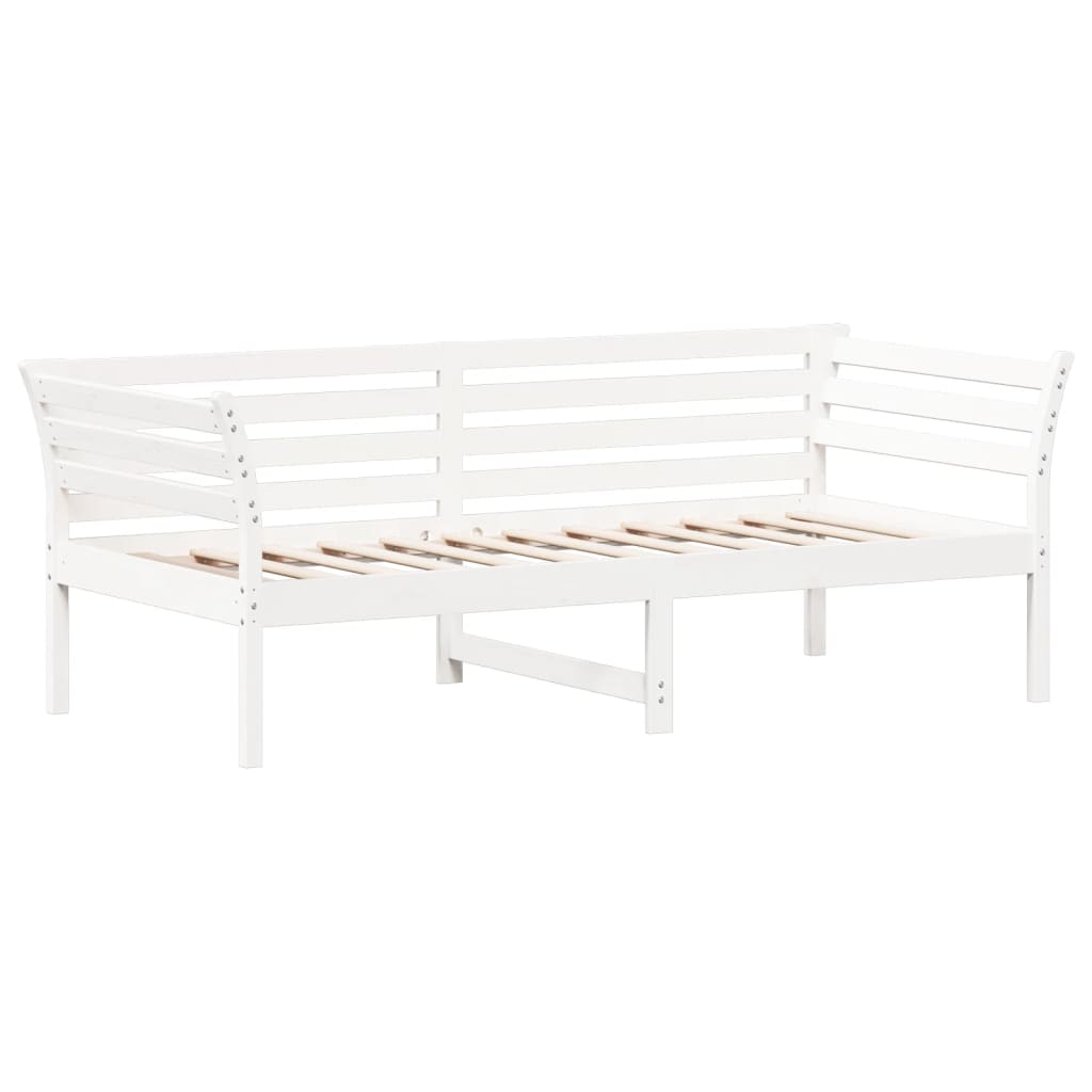 daybed uden madras 90x190 cm massivt fyrretræ hvid