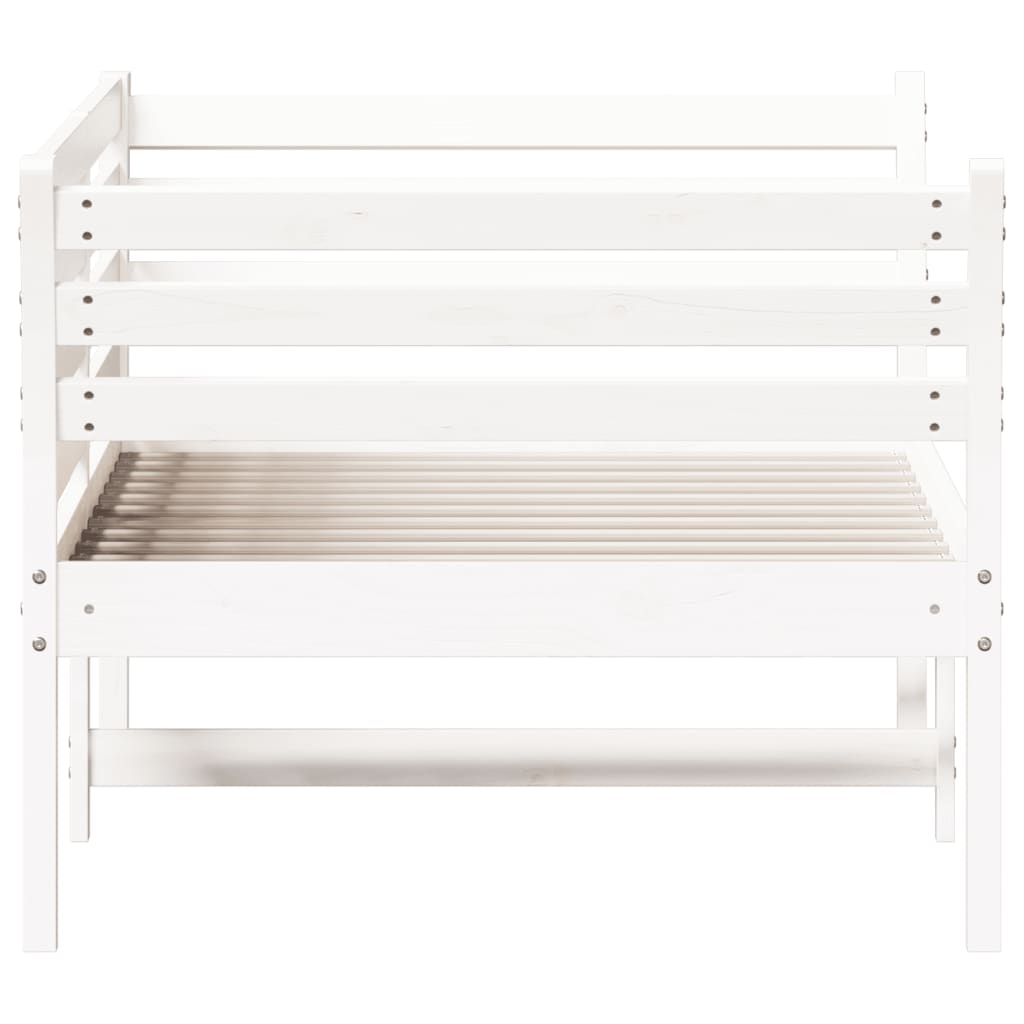 daybed uden madras 90x190 cm massivt fyrretræ hvid