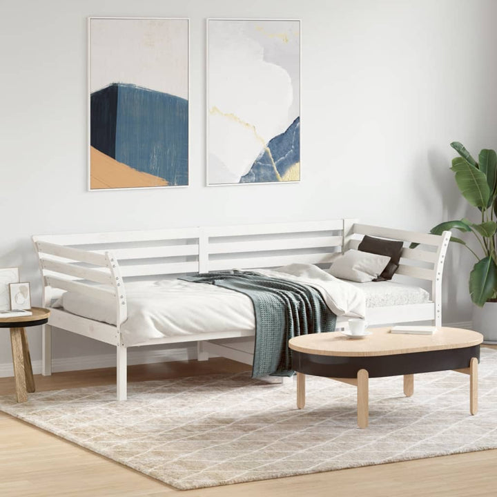 daybed uden madras 90x190 cm massivt fyrretræ hvid