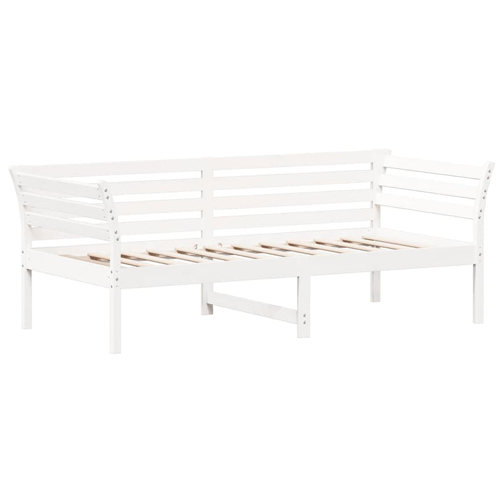 daybed med reol uden madras 75x190 cm massivt fyrretræ hvid