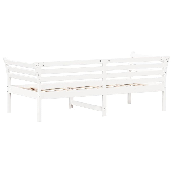 daybed med reol uden madras 75x190 cm massivt fyrretræ hvid