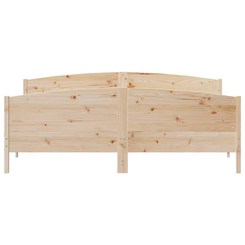 sengeramme uden madras 200x200 cm massivt fyrretræ