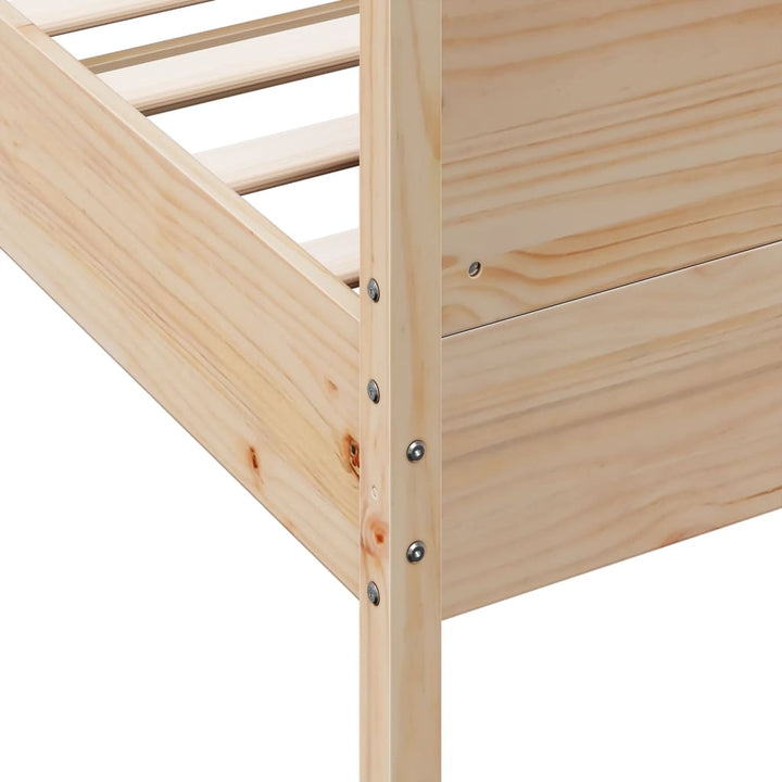 sengeramme uden madras 200x200 cm massivt fyrretræ