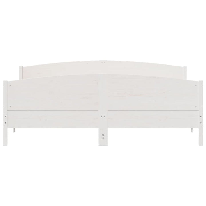 sengeramme uden madras 200x200 cm massivt fyrretræ hvid