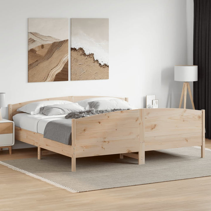 sengeramme uden madras 180x200 cm massivt fyrretræ