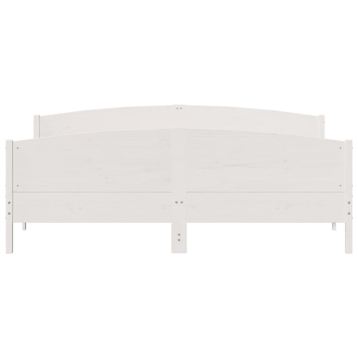 sengeramme uden madras 180x200 cm massivt fyrretræ hvid