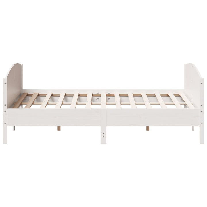 sengeramme uden madras 180x200 cm massivt fyrretræ hvid