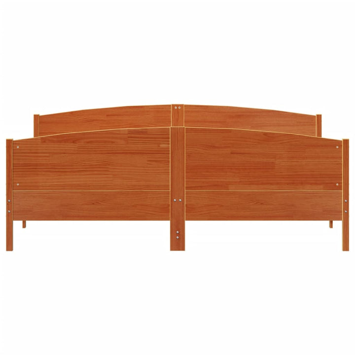 sengeramme uden madras 180x200 cm massivt fyrretræ gyldenbrun