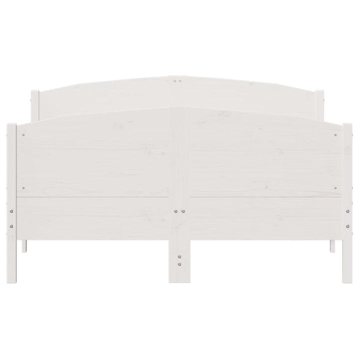 sengeramme uden madras 160x200 cm massivt fyrretræ hvid