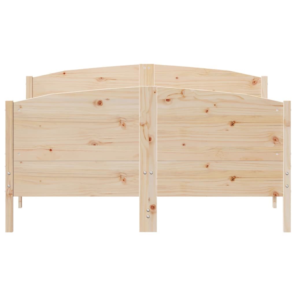 sengeramme uden madras 150x200 cm massivt fyrretræ