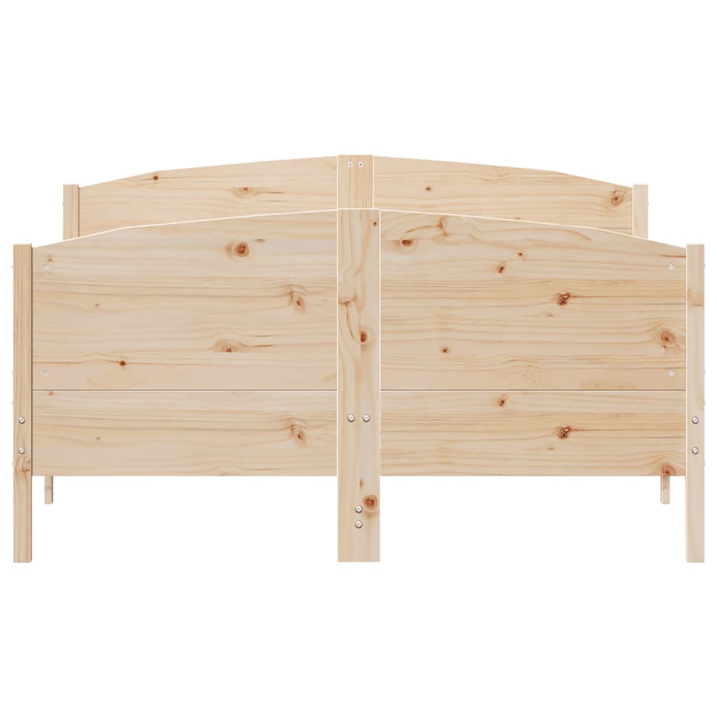 sengeramme uden madras 120x200 cm massivt fyrretræ