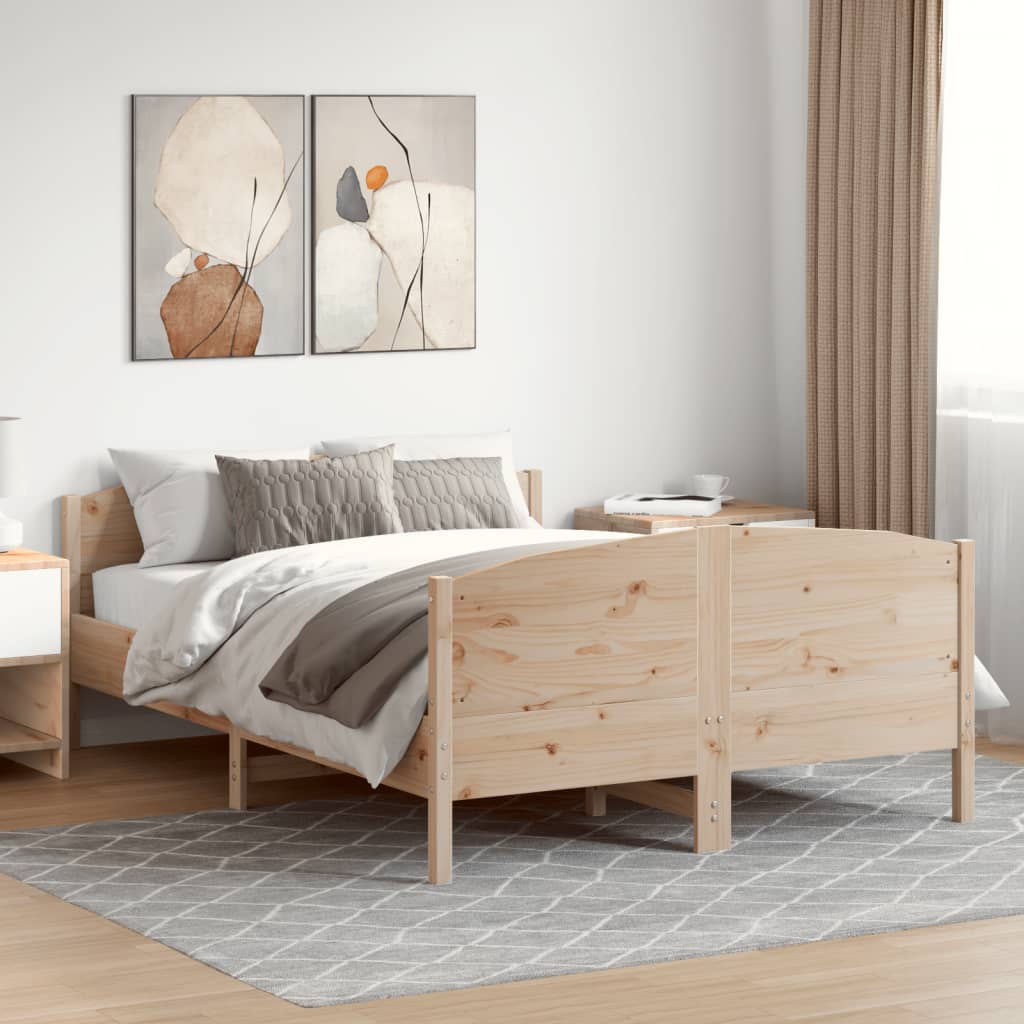 sengeramme uden madras 120x200 cm massivt fyrretræ