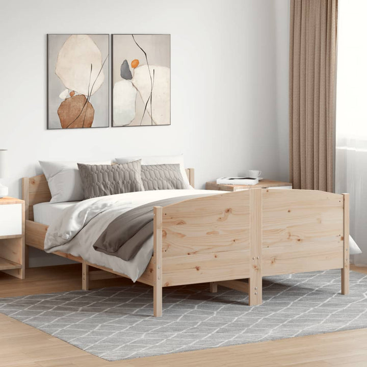 sengeramme uden madras 120x200 cm massivt fyrretræ