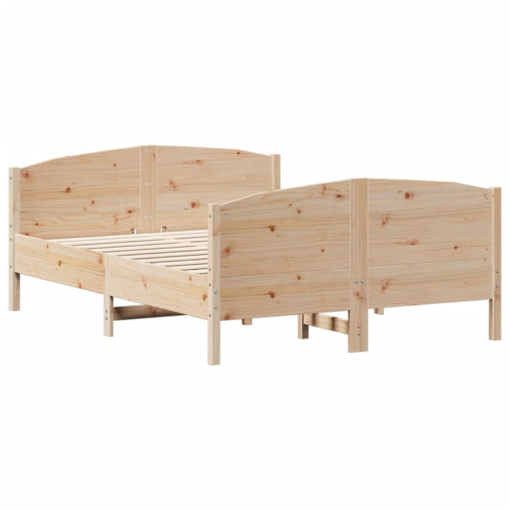 sengeramme uden madras 120x190 cm massivt fyrretræ