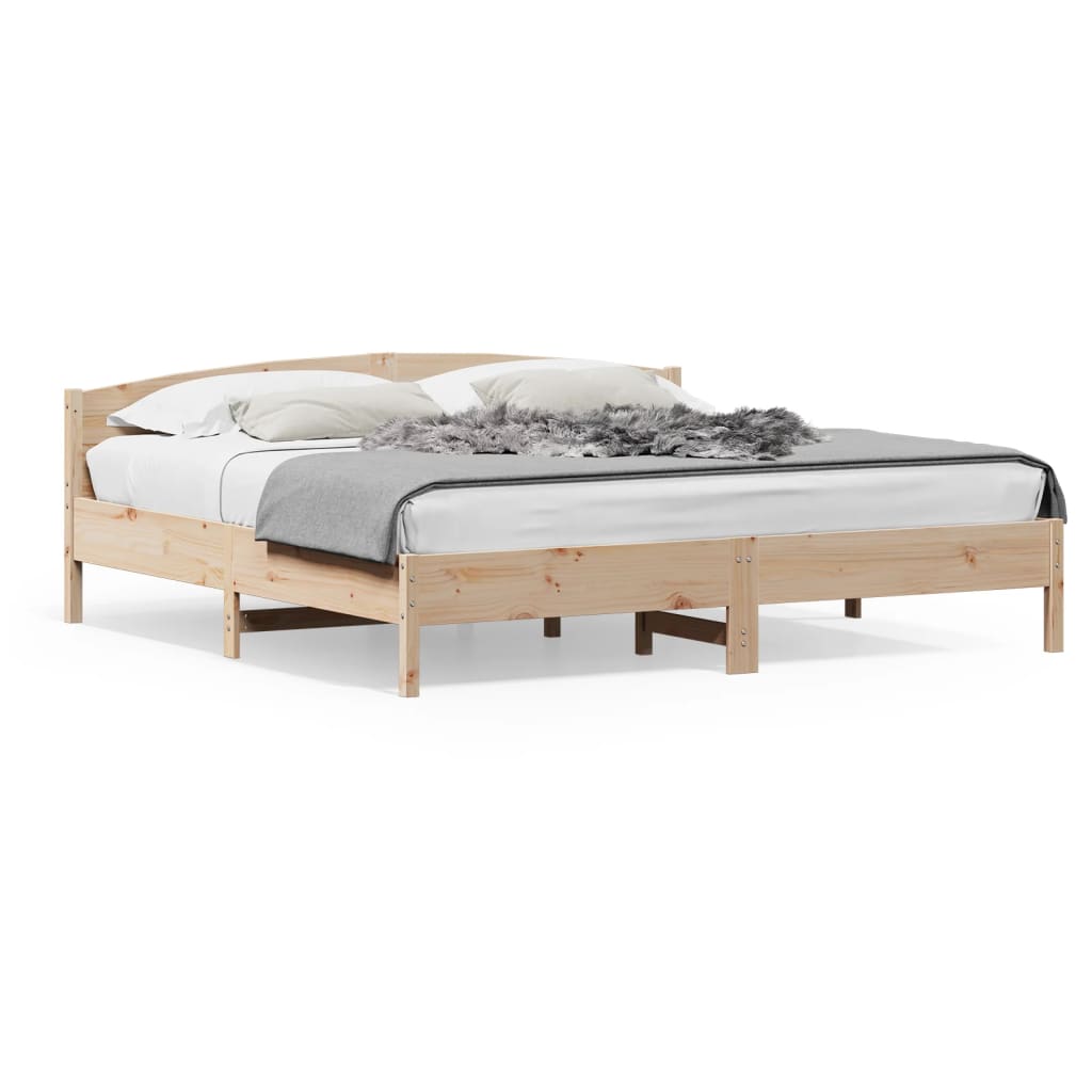 sengeramme uden madras 180x200 cm massivt fyrretræ